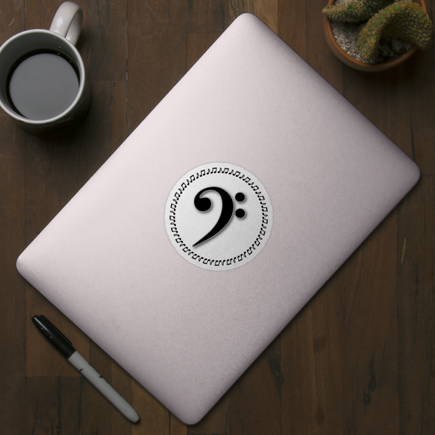 Bass Clef Music Note Design by WarriorWoman